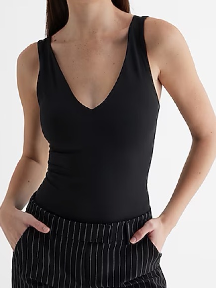 Express || Double V Neck Body Contour Tank